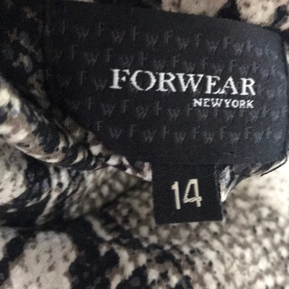 Snake Print Zip Up Collared Jacket Like New 14 - image 6